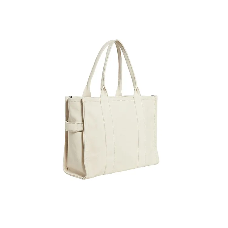 Logo Printed Canvas Handbags with Logo Cotton Bags